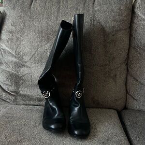 Black Leather Michael Kors Boots